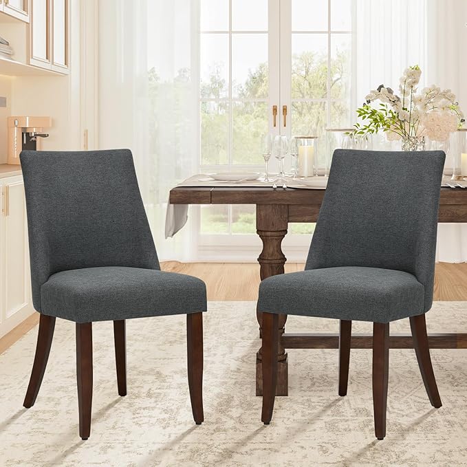 COLAMY Upholstered Dining Chairs Set of 2, Mid Century Modern Kitchen Chairs by COLAMYINC