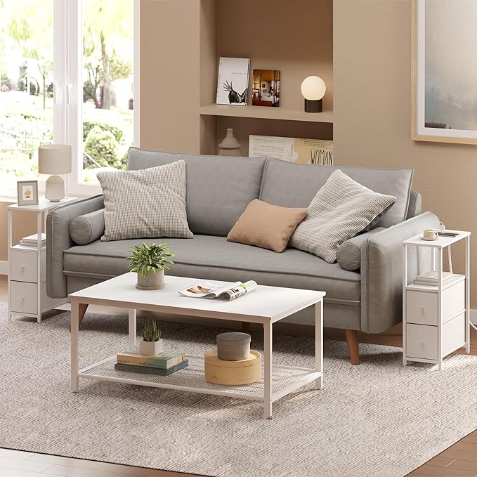 TUTOTAK Small Narrow End Table, Side Table, Nightstand - Image 6
