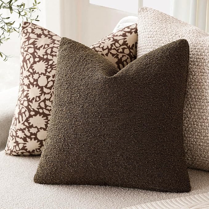 Foindtower Set of 2, Decorative Textured Boucle Throw Pillow Covers Accent - Image 5