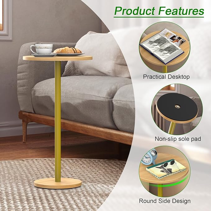 Drink Table Pedestal Side Table - Image 4