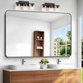 BONEWEI Black Bathroom Mirror, 60x40 inch Wall Mirror by BONEWEI