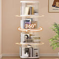 4 Tier Rotating Bookshelf Tower, 360 Display Rotating Bookshelf, 53.4 inch High by FAQINZYUAN