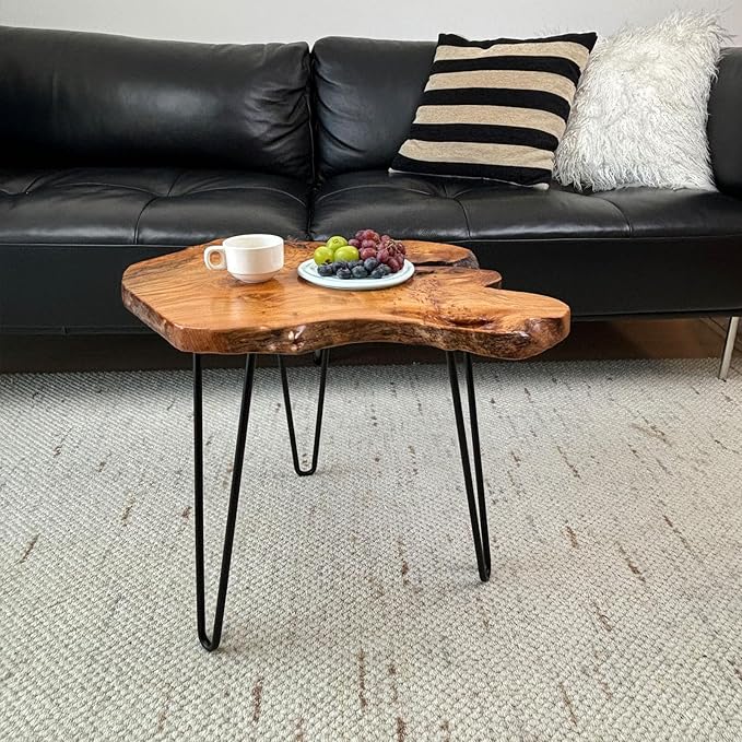 Live Edge Coffee Table, Natural Wood Coffee Table - Image 7