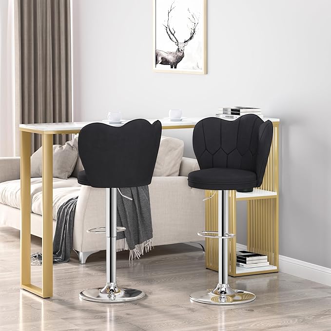 VECELO Bar Stools Set of 4, Adjustable Barstools - Image 8