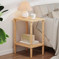 LUCKNOCK Solid Wood Side Table, Small Vintage End Table, Narrow Couch Side Table by LUCKNOCK
