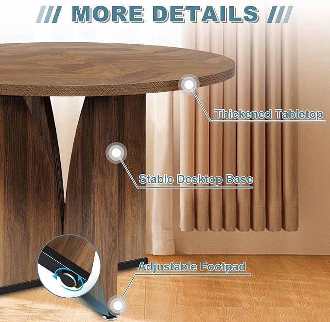 Round Dining Table for 4, Living Room - Image 3