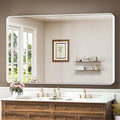 TokeShimi 60 x 36 Inch White Bathroom Mirror by RefinedBathroomAccessories