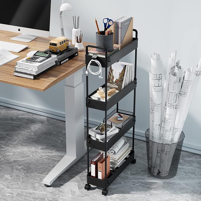 SOLEJAZZ Slim Rolling Storage Cart - Image 5