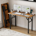 Frylr Small Folding Computer Desk – 43.3 Inch Portable Table by Frylr