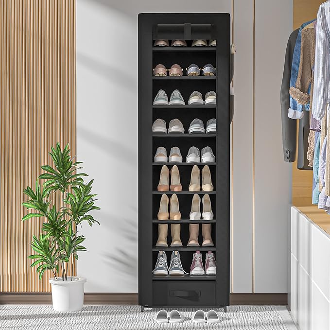Shoes Rack 10 Tier Tall Shoe Rack Narrow Shoe Rack - Image 6