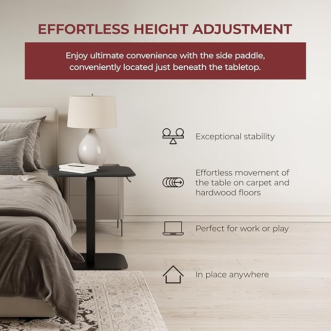 Ergohome™ ELEVANCE Table™ Height Adjustable Side Table - Image 5