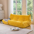 N&V Fireside Three Seater Sofa, Mid Century Armless Twin Size Floor Sofa by NV