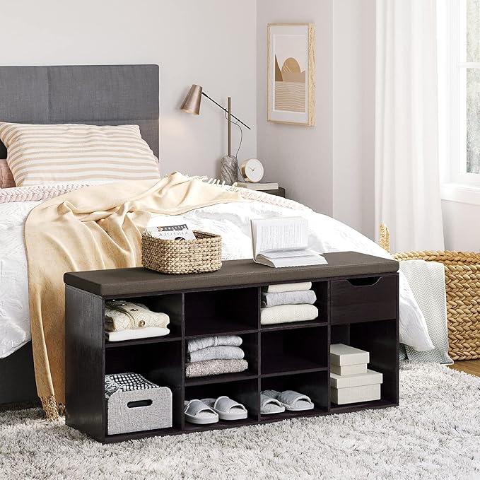 DINZI LVJ Shoe Bench, Entryway Storage Bench - Image 6
