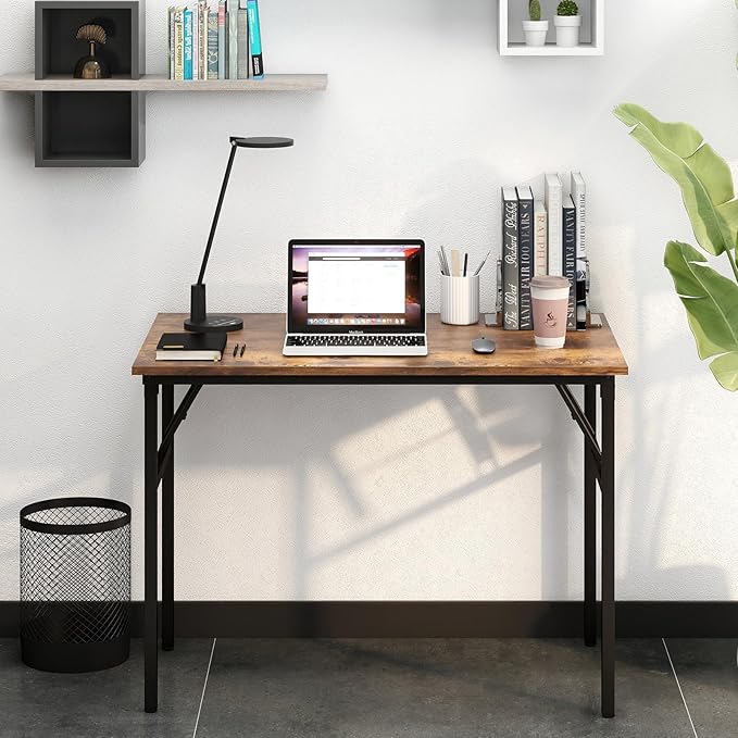 Need Folding Desk for Home Office 39-3/8 inch Length Modern Folding Table - Image 5