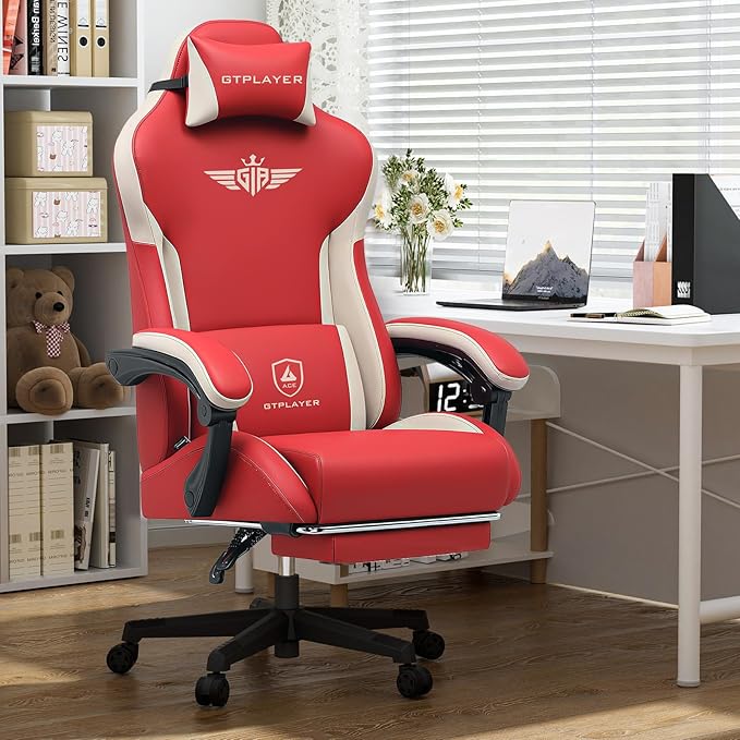 GTPLAYER Gaming Chair with Footrest, Big and Tall Game Chair High Back Computer - Image 2