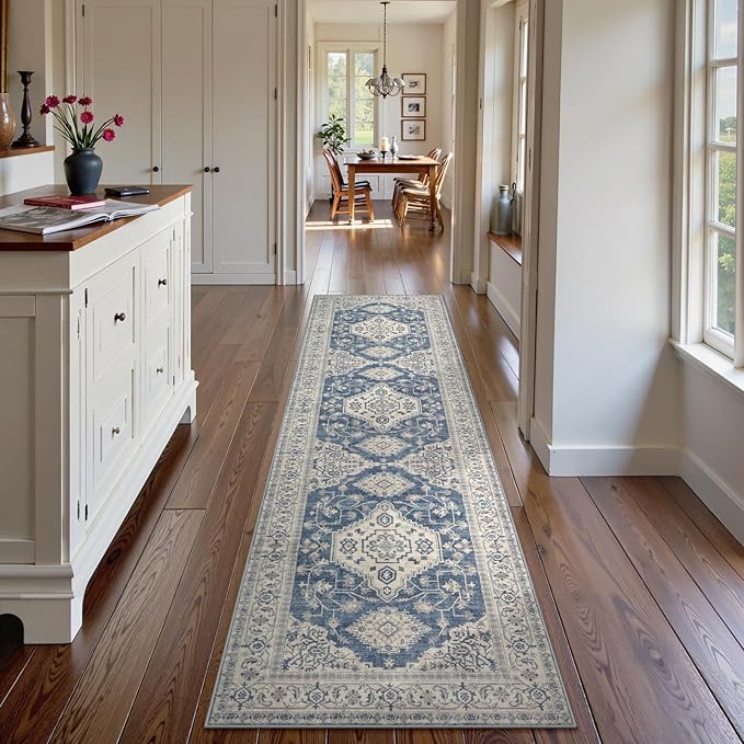 Lahome Oriental Hallway Runner Rug Non Slip, 2.5x8 Kitchen Washable Runner Soft - Image 2