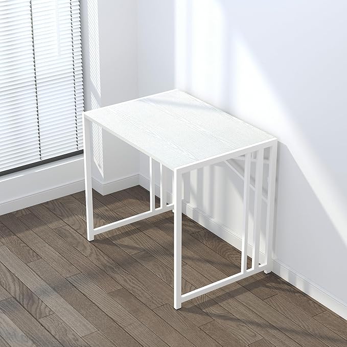 Small Folding Desk 32 inch, No Assembly Required Small Office Desk, Writing - Image 7