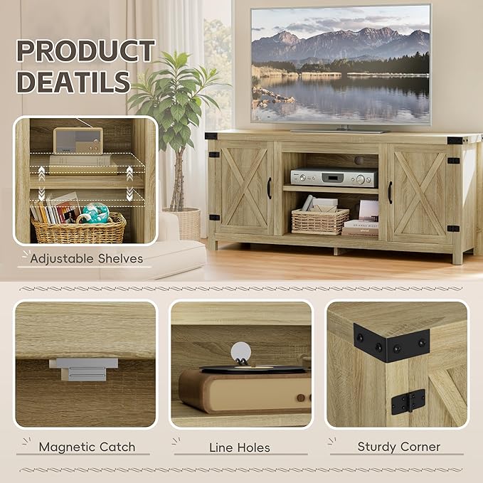 YESHOMY Modern Farmhouse TV Stand - Image 5