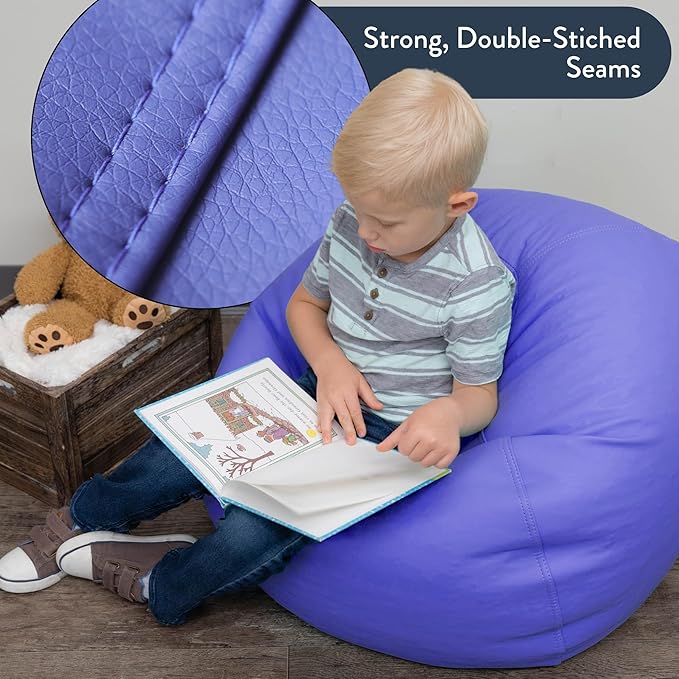 Children's Factory 26" Round Bean Bag, Bean Bag Chair - Image 4