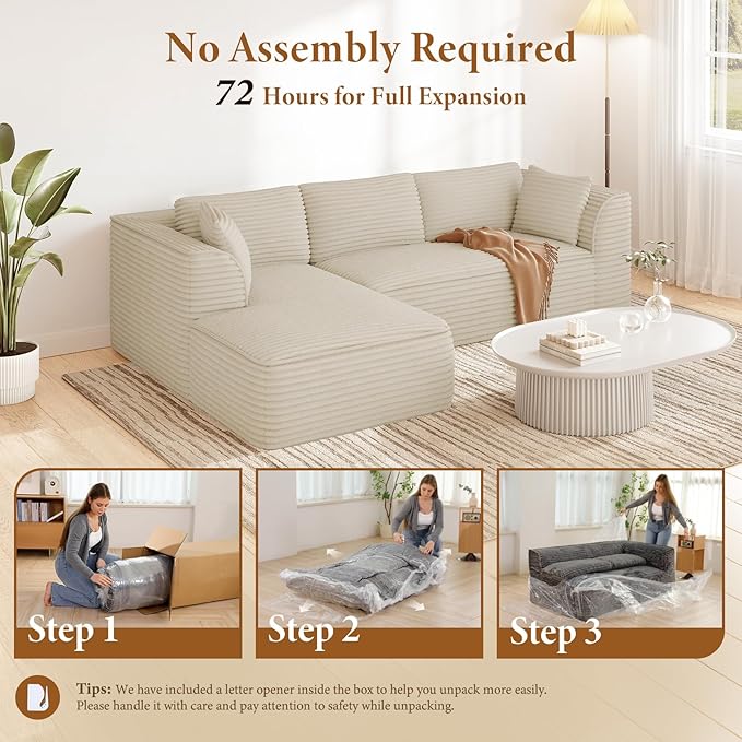 Vesgantti 106" Boneless Couch - Image 4