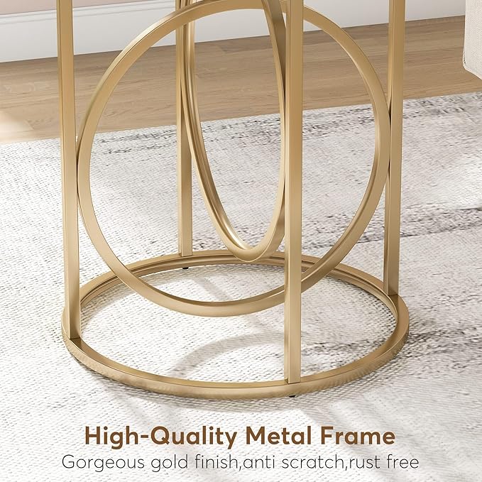 Tribesigns Round End Table for Living Room, Modern Marble Side Table - Image 5