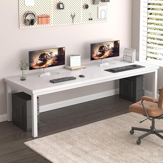 78.7 Inch Large Computer Desk, Long Gaming Table, Modern Two Person Desk Large by Unknown