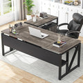 Tribesigns L Shaped Desk with Drawer Cabinet, 2 Piece Home Office Furniture by Tribesigns