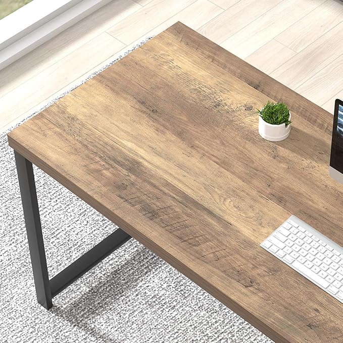 FOLUBAN 60 Inch Home Office Desk, Large Computer Desk - Image 4