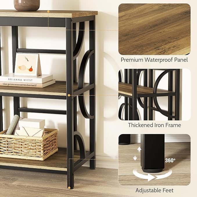 70.9-Inch Industrial Sofa Table, Extra Long Console Table Behind Couch - Image 4