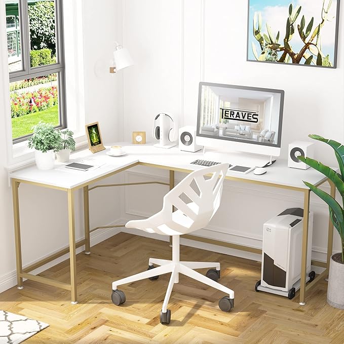 Teraves Reversible L Shaped Desk White - Image 4