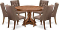F7FO7-50N-18 - 7-Piece Dining Room Set Contains A Kitchen Table and 6 Brown by LuxebyEastWestFurniture