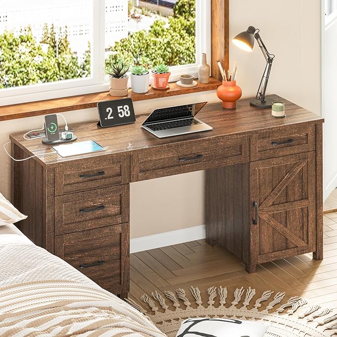 Farmhouse 61'' Executive Desk - Image 7
