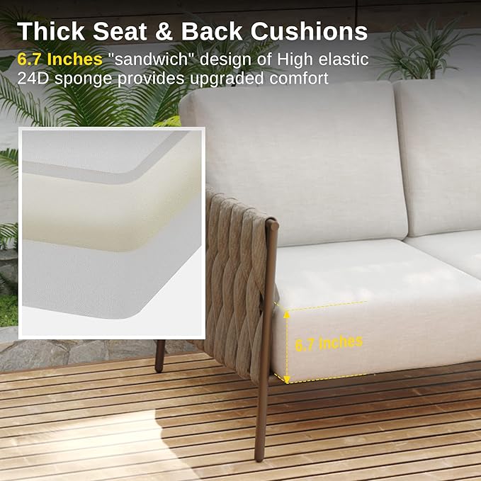EAST OAK Life Chatter Loveseat, Outdoor Furniture, Deep Seating - Image 4