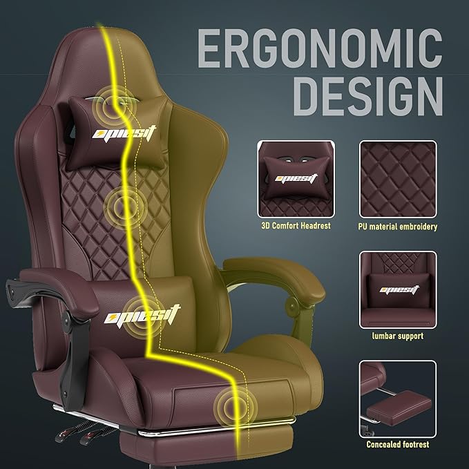 Gaming Chair, Ergonomic Computer Chairs - Image 5