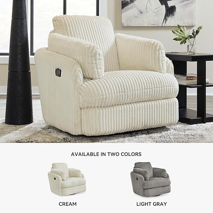 Signature Design by Ashley Tie-Breaker Contemporary Manual Press-Back Swivel - Image 6