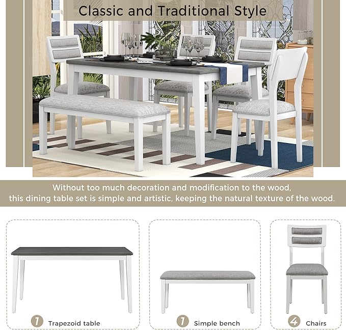 Ball & Cast 6-Piece Dining Table Set - Image 5