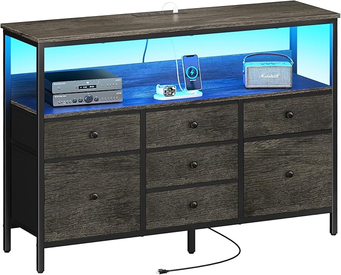 Yoobure LED TV Stand for Bedroom, 50 Inch Kids Dresser by Yoobure