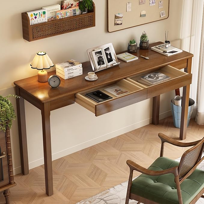 Solid Wood Desk with Drawers - Image 2