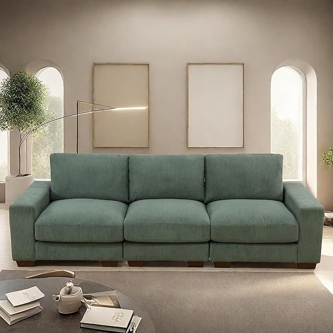 Sectional Couches Sofa for Living Room, 98″ 3 Seater Cloud Couch, Modern Comfy - Image 6