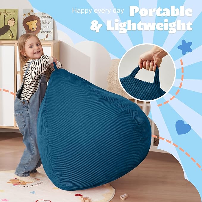 HABUTWAY 2 FT Bean Bag Chair, Giant Bean Bag Chairs, Big Bean Bags - Image 6