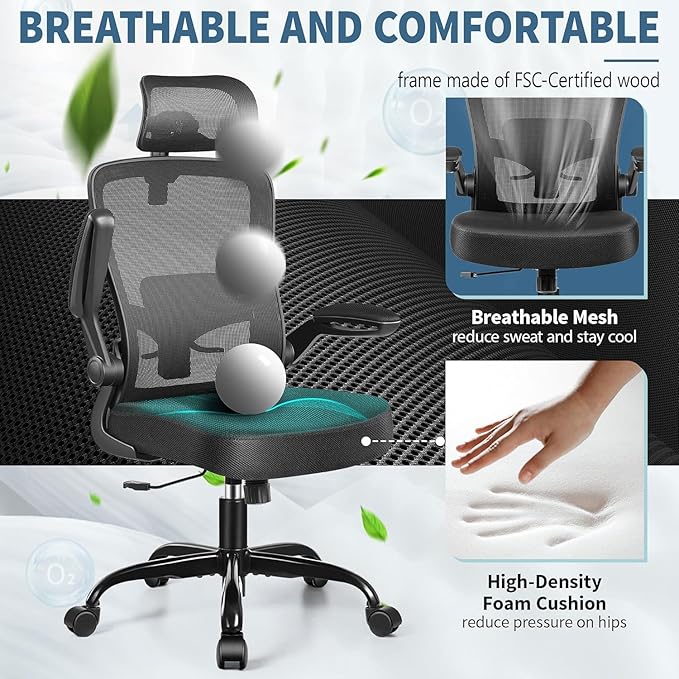 FelixKing Ergonomic Office Chair, Headrest Desk Chair - Image 7