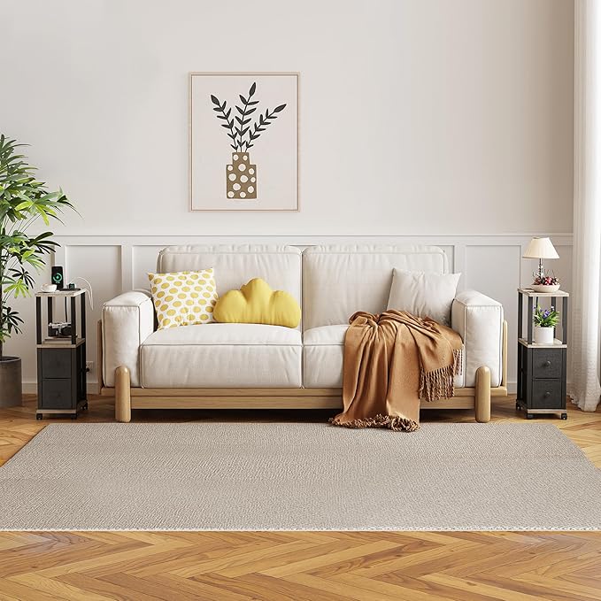TUTOTAK Small Narrow End Tables, LED Side Tables - Image 9