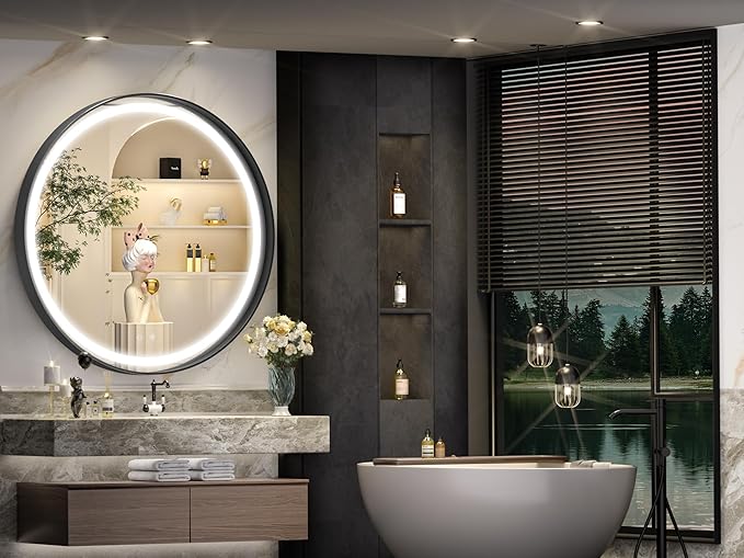 Hasipu 28 Inch Round LED Mirror - Image 2