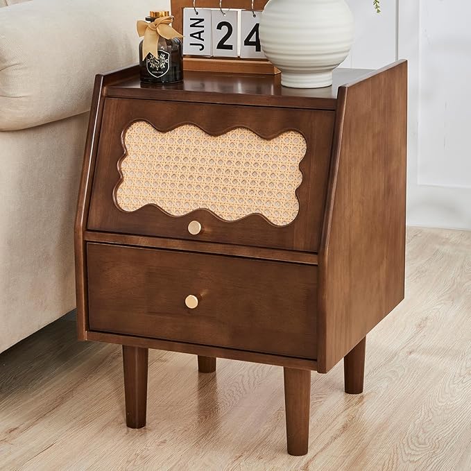 CozyDH Rattan Farmhouse Nightstand by CozyDHDuvetCover