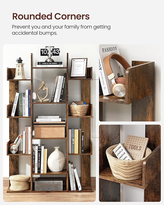 VASAGLE Bookshelf, Tree-Shaped Bookcase - Image 6