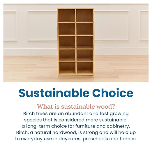 ECR4Kids Streamline 10 Cubby Tray Storage Cabinet, Classroom Furniture - Image 7