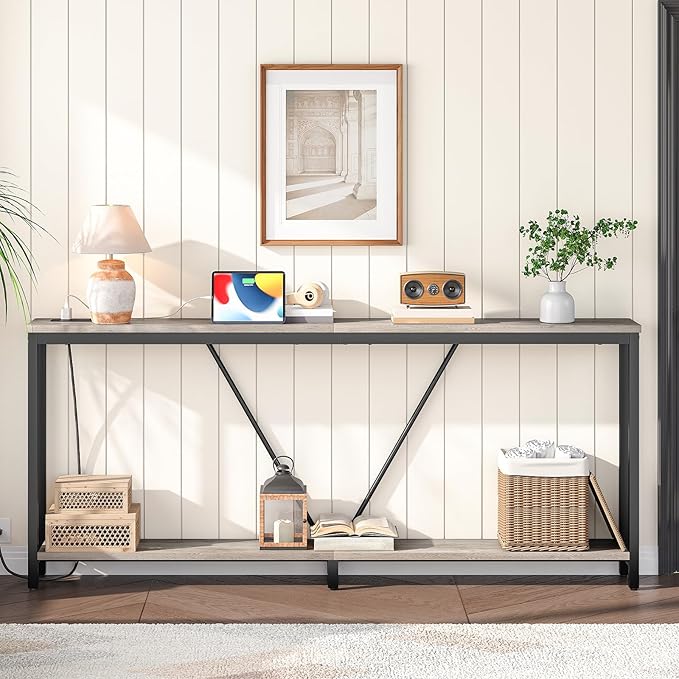 HOOBRO 78.7" Extra Long Sofa Console Table - Image 2