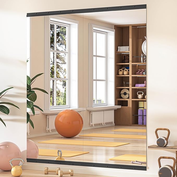 Hasipu 2 Pcs 71''x31'' Home Gym Mirror Large Full Length Wall Mounted Full Body by Whatssuitableisthebest