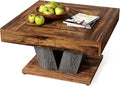 LITTLE TREE Square Coffee Table, Modern Rustic Coffee Table by LITTLETREE