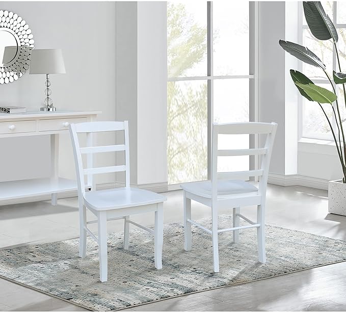International Concepts Set of Two Madrid Ladderback Dining Chairs - Image 2